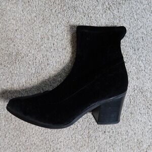 Black Velvet Womens Heels Party Boots Celebration‎ Dressy Casual